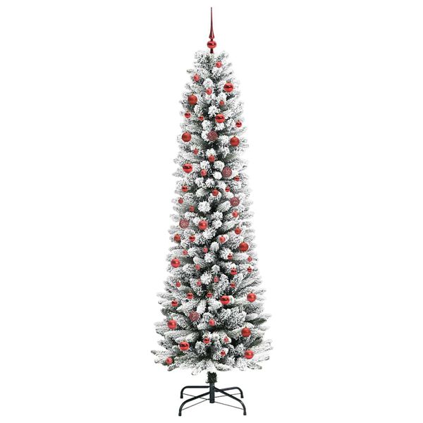 vidaXL K&uuml;nstlicher Weihnachtsbaum mit 300 LEDs mit St&auml;nder Wei&szlig; 210 cm
