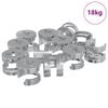 vidaXL Zapfenschloss-Muttern 8372 stk. Silber Metall