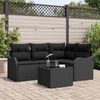 vidaXL Gartensofa-set Schwarz Poly-Rattan
