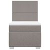 vidaXL Boxspringbett mit Matratze Taupe 90x200 cm Stoff