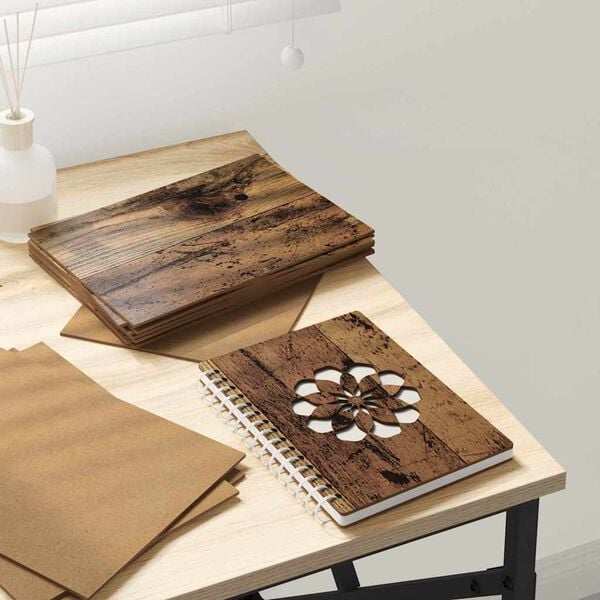 vidaXL Dekoplatten 12 pcs Altholz 15 x 21 x 0.3 cm Holzwerkstoff