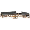 vidaXL Outdoor-Sofagarnitur 8 Stk. Natur und Anthrazit