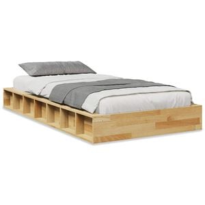 vidaXL Massivholzbett ohne Matratze 80x200 cm Eichenholz