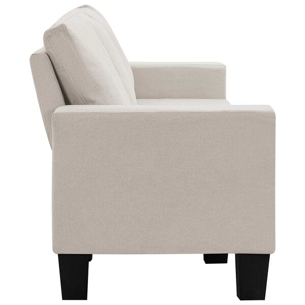 vidaXL Sofa Creme 4-Sitzer Stoff