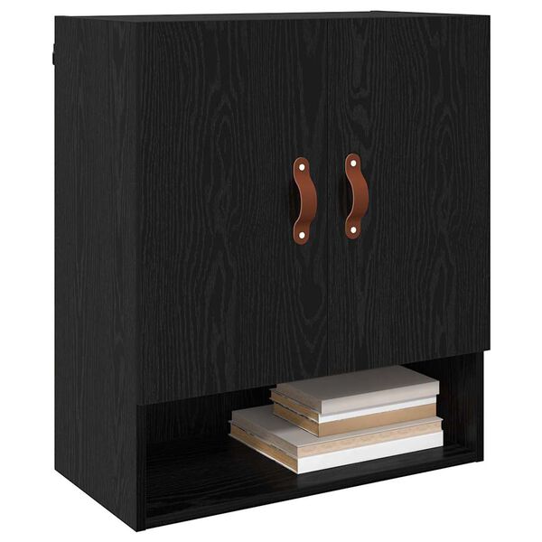 vidaXL Wandschrank Schwarz Eichen-Optik 60 x 31 x 70 cm Holzwerkstoff