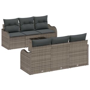 vidaXL Gartensofa-set Grau 55 x 55 x 37 cm Poly-Rattan