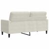 vidaXL 2-Sitzer-Sofa Creme 140 cm Samt
