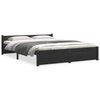 vidaXL Massivholzbett Schwarz 140x190 cm