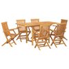 vidaXL Garten Essgruppe 7 stk. Braun Massivholz Teak