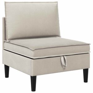 vidaXL Mittelsofa mit Stauraum Hafer Samt