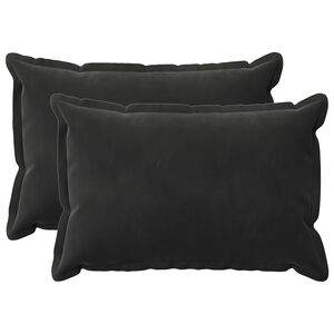 vidaXL Kissen mit Kissen HOUTEN 2 Stk. Schwarz Samt