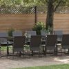 vidaXL Garten Essgruppe 13 pcs Schwarz Stahl