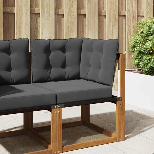 vidaXL Sofakissen f&uuml;r drau&szlig;en 3 pcs Anthrazit Polyester