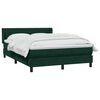 vidaXL Boxspringbett mit Matratze Dunkelgr&uuml;n 160x210 cm Samt