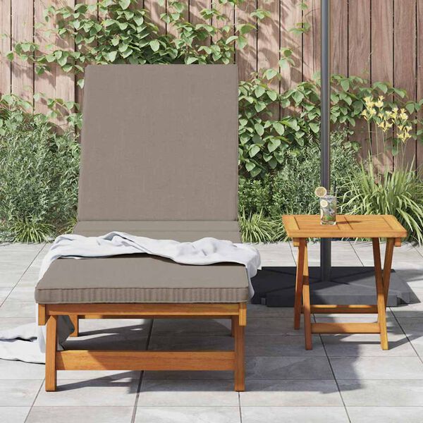 vidaXL Sonnenliege 1-Person 2 pcs Braun Massivholz Akazie