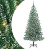 vidaXL K&uuml;nstlicher Weihnachtsbaum beschneit mit LED Licht 210 cm