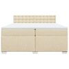 vidaXL Boxspringbett mit Matratze Creme 200x200 cm Stoff