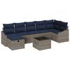 vidaXL Sofa Set mit Kissen 5 pcs Poly-Rattan