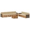 vidaXL Outdoor-Sofagarnitur mit Kissen 8 pcs Natur und Beige
