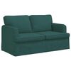 vidaXL Sofa 2 pcs Dunkelgr&uuml;n 144 x 80 x 85 cm Stoff