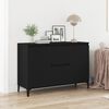 vidaXL Sideboard Schwarz Eichen-Optik 104 x 35 x 70 cm Holzwerkstoff