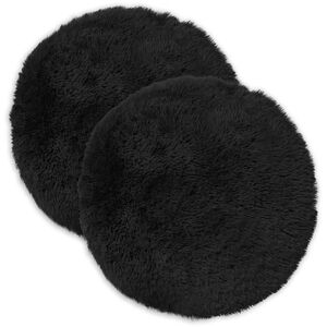 vidaXL Kissen mit Kissen HEERLEN 6 Stk. Schwarz PV Fleece