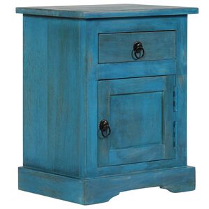 vidaXL Nachttisch Massivholz Mango 40x30x50 cm Blau