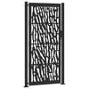 vidaXL Gartentor Schwarz 100x200 cm Stahl Trace Design