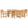 vidaXL 7-tlg. Garten-Essgruppe Massivholz Teak