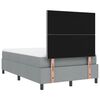 vidaXL Boxspringbett mit Matratze mit LED Hellgrau 120 x 200 cm Stoff
