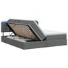 vidaXL LED-Speicherbett mit Matratze Dunkelgrau 180 x 200 cm Stoff