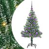 vidaXL K&uuml;nstlicher Weihnachtsbaum beschneit mit LED Licht 120 cm