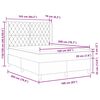 vidaXL Boxspringbett mit Kopfteil Rosa 160 x 200 cm Samt