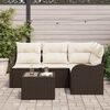 vidaXL Gartensofa-set Braun Poly-Rattan
