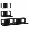 vidaXL TV-Schrankset 4 pcs Schwarz Eichen-Optik Holzwerkstoff