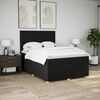 vidaXL Boxspringbett mit Matratze Schwarz 140x190 cm Stoff