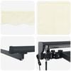 vidaXL Einziehbare Markise Creme 350 x 250 cm Polyester und Aluminium