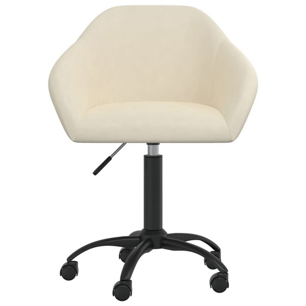 vidaXL Esszimmerstühle 6 Stk. Drehbar Creme Samt