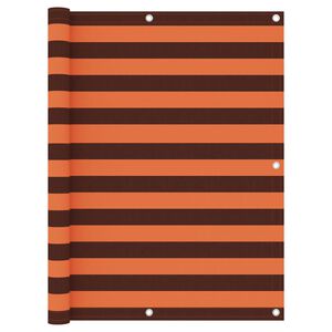 vidaXL Balkon-Sichtschutz Orange und Braun 120x400 cm Oxford-Gewebe