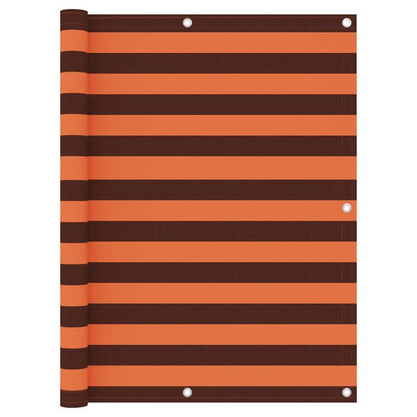 vidaXL Balkon-Sichtschutz Orange und Braun 120x400 cm Oxford-Gewebe