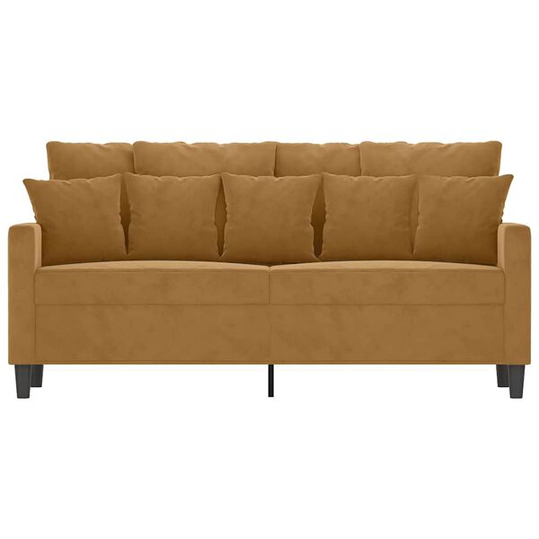 vidaXL 2-Sitzer-Sofa Braun 140 cm Samt