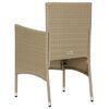 vidaXL 3-tlg. Garten-Essgruppe Beige Poly Rattan und Glas