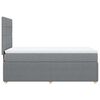 vidaXL Boxspringbett mit Matratze Hellgrau 90x200 cm Stoff