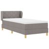 vidaXL Boxspringbett mit Matratze mit Kopfteil Taupe 90 x 200 cm Stoff