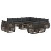 vidaXL Gartensofa-set 14 stk. Grau und Dunkelgrau Poly-Rattan