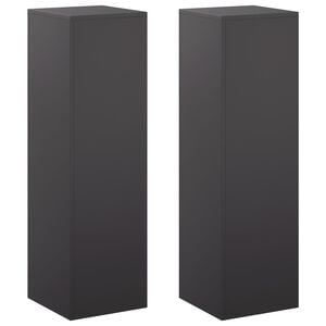 vidaXL Pflanzenst&auml;nder 2 pcs Schwarz 30 x 30 x 100 cm Stahl