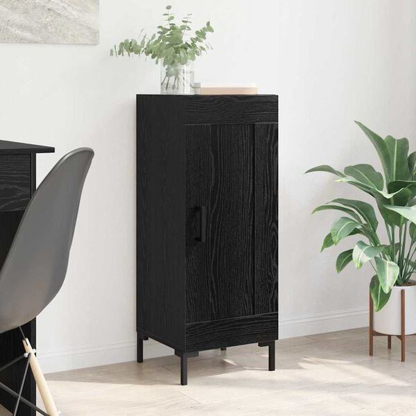 vidaXL Sideboard Olden Schwarz Eichen-Optik 34,5 x 34 x 90 cm