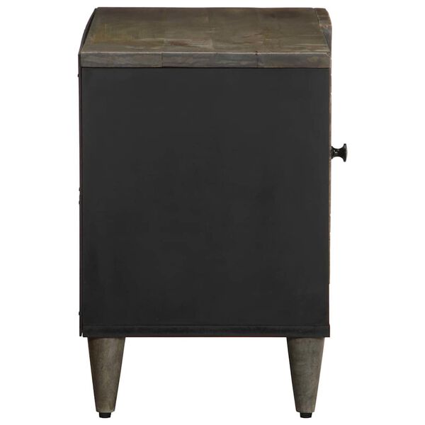 vidaXL TV-Schrank Hellgrau 80x31,5x46 cm Massivholz Mango