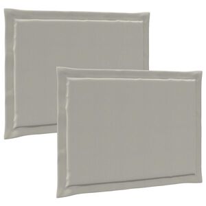 vidaXL Sitzkissen 2 stk. Polyester Hellgrau 47 x 36 x 2 cm