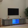 vidaXL TV-Schrank mit LED-Leuchten Grau Sonoma 140x40x36 cm